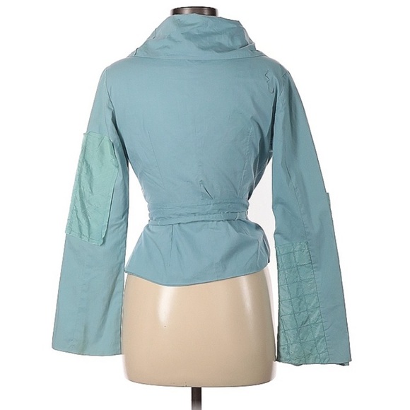 Promod wrap shawl artisan embroidered jacket UK Size 10 blue women’s - Picture 3 of 4